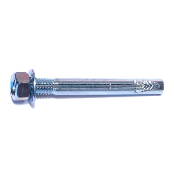 Wedge Anchor, 3/8" Dia., 3-1/2" L, Steel Zinc Plated, 50 PK